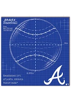 Atlanta Braves Ball Blueprint Sign
