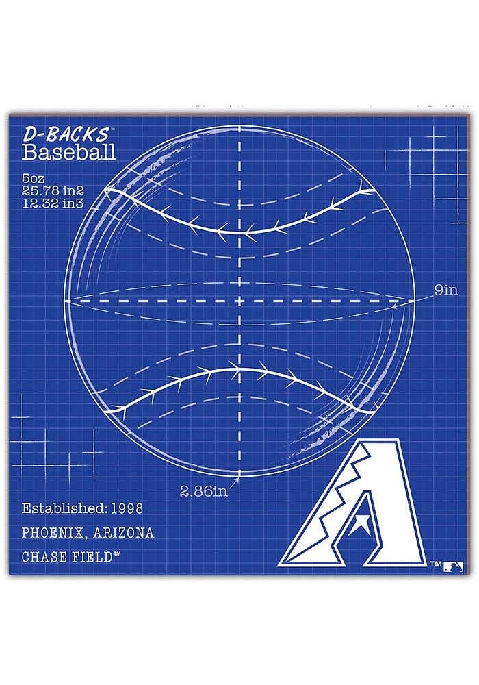 Arizona Diamondbacks Ball Blueprint Sign