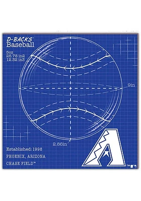 Arizona Diamondbacks Ball Blueprint Sign