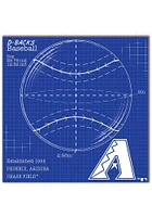 Arizona Diamondbacks Ball Blueprint Sign