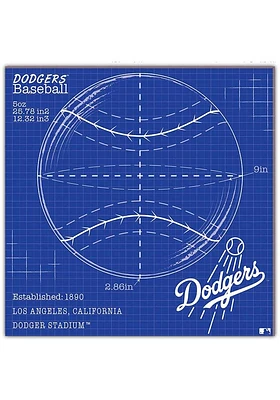Los Angeles Dodgers Ball Blueprint Sign