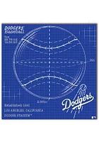 Los Angeles Dodgers Ball Blueprint Sign