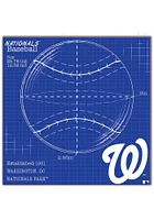 Washington Nationals Ball Blueprint Sign