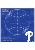 Philadelphia Phillies Ball Blueprint Sign