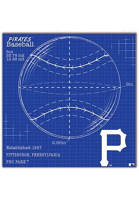Pittsburgh Pirates Ball Blueprint Sign