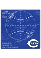 Cincinnati Reds Ball Blueprint Sign