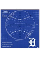 Detroit Tigers Ball Blueprint Sign