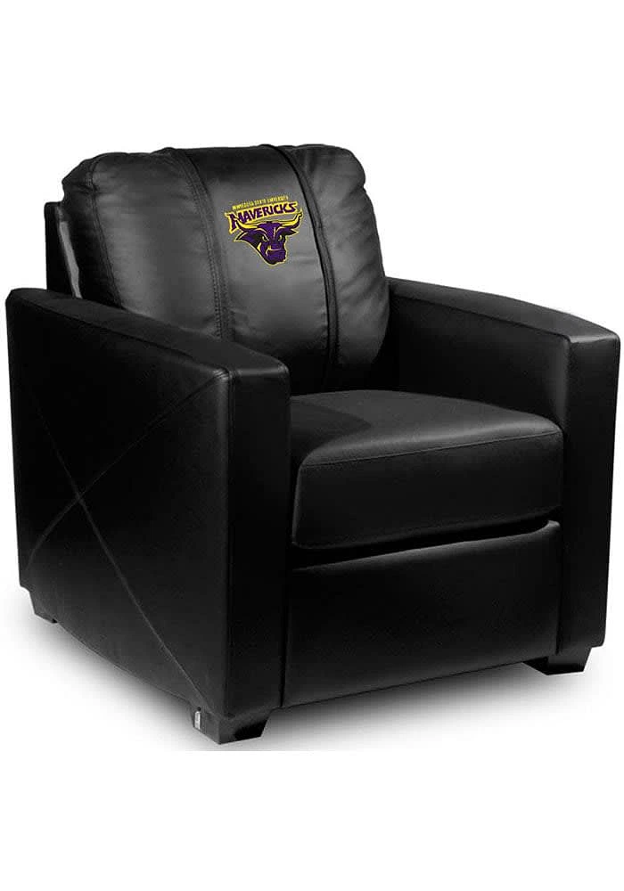 Minnesota State Mavericks Faux Leather Club Desk Chair - Black