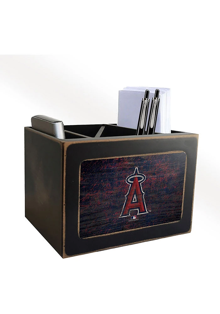 Los Angeles Angels Distressed Desktop Organizer Desk Accessory