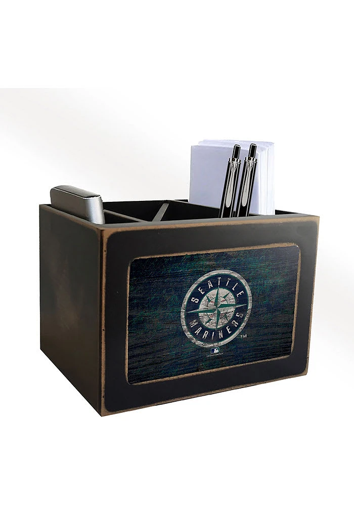 Seattle Mariners Distressed Desktop Organizer Desk Accessory