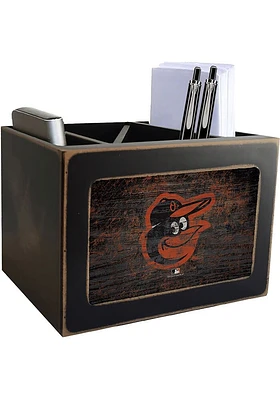 Baltimore Orioles Distressed Desktop Organizer Desk Accessory