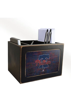 Philadelphia Phillies Distressed Desktop Organizer Desk Accessory