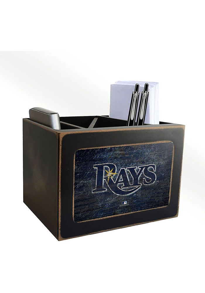 Tampa Bay Rays Distressed Desktop Organizer Desk Accessory