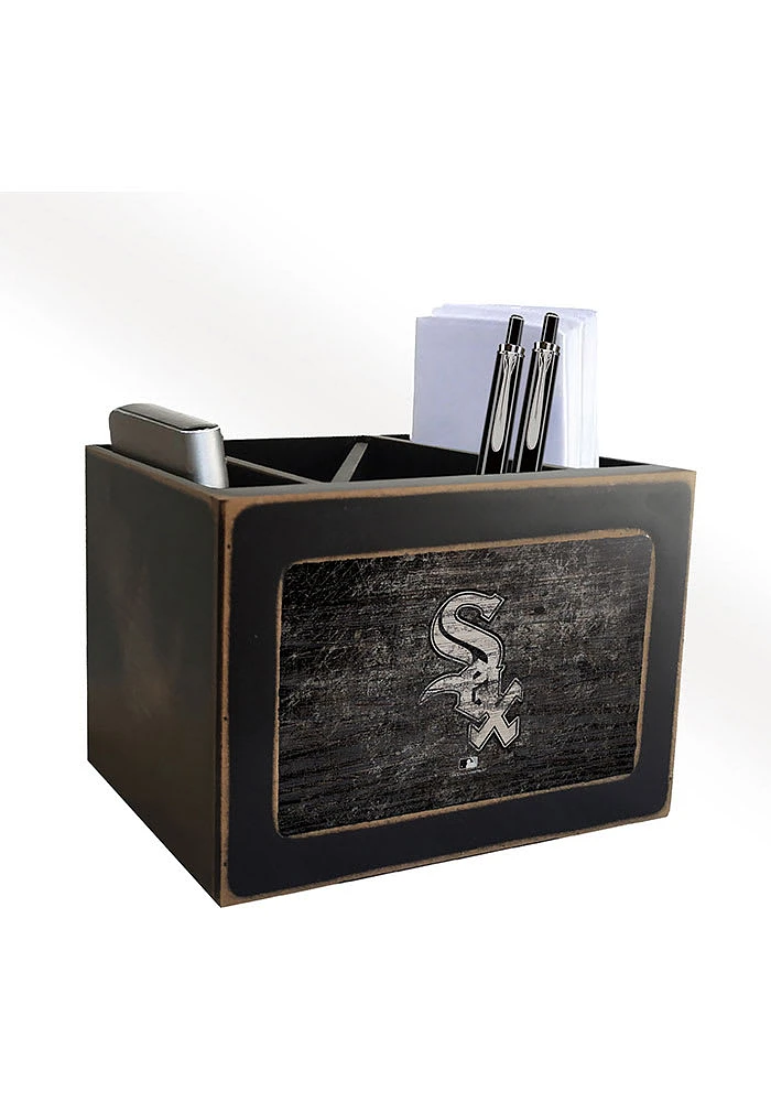 Chicago White Sox Distressed Desktop Organizer Desk Accessory