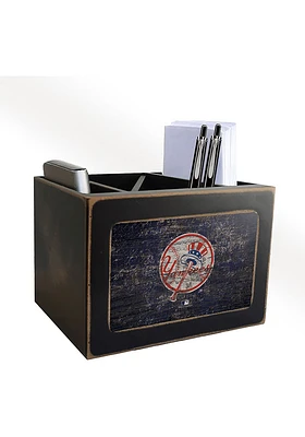 New York Yankees Distressed Desktop Organizer Desk Accessory