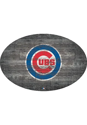 Chicago Cubs 46 Inch Distressed Wood Sign