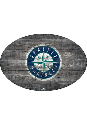 Seattle Mariners 46 Inch Distressed Wood Sign