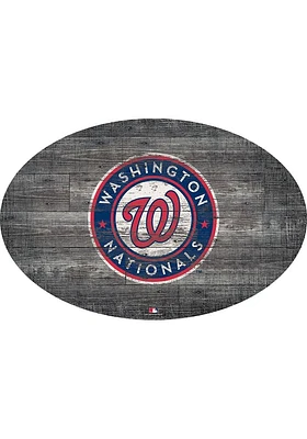 Washington Nationals 46 Inch Distressed Wood Sign
