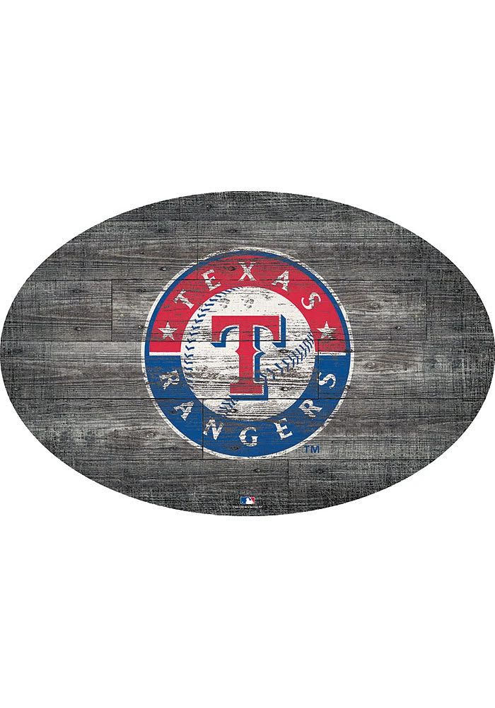 Texas Rangers 46 Inch Distressed Wood Sign