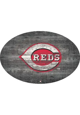 Cincinnati Reds 46 Inch Distressed Wood Sign