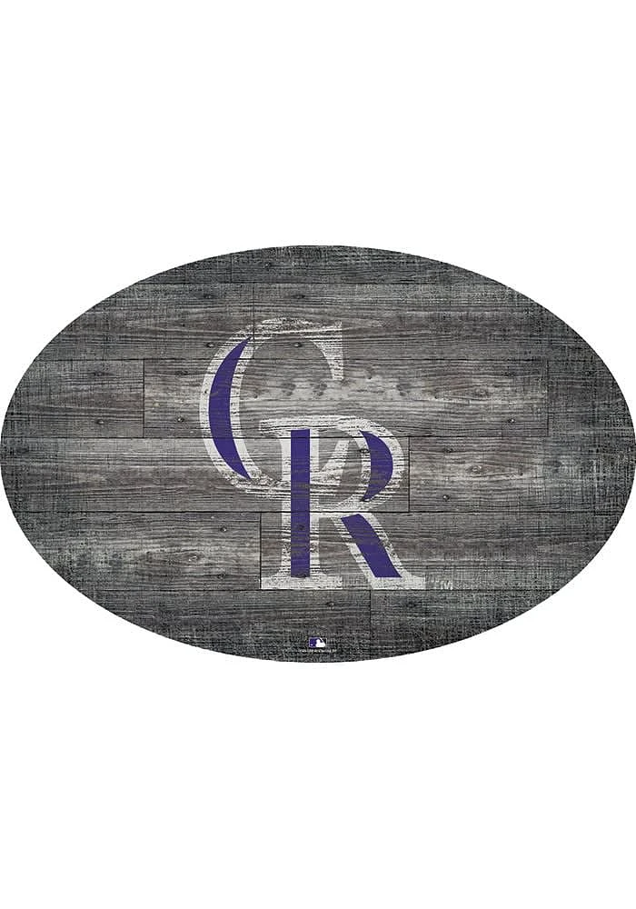 Colorado Rockies 46 Inch Distressed Wood Sign