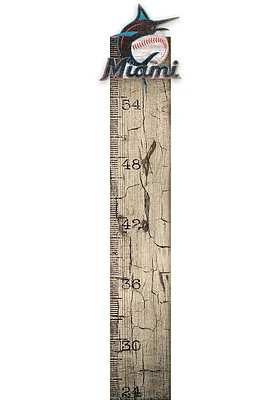 Miami Marlins Growth Chart Sign