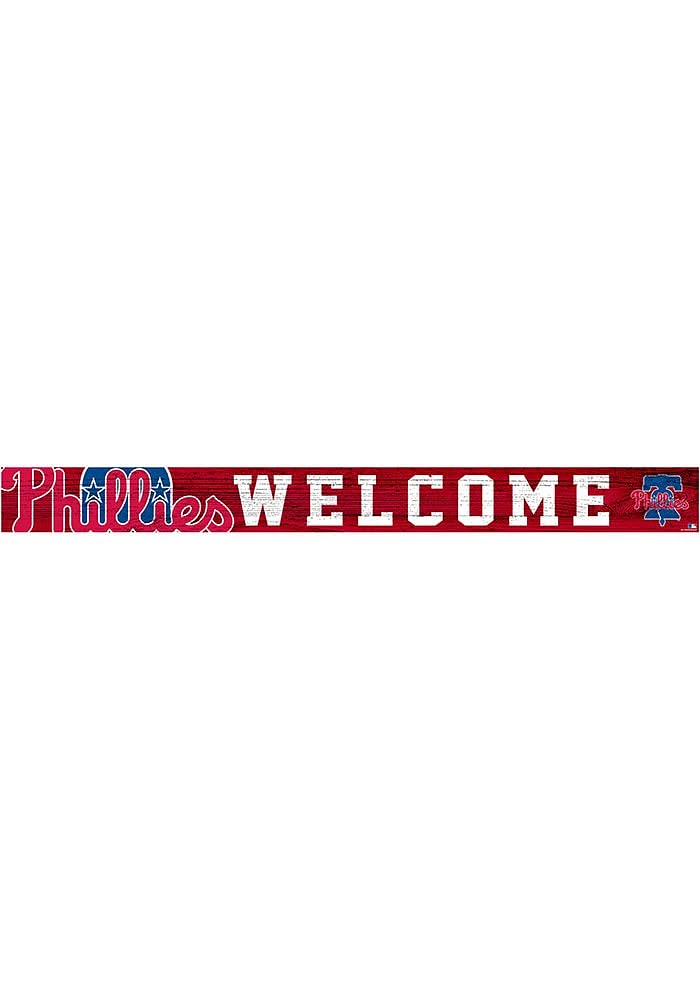 Philadelphia Phillies Welcome Strip Sign - Red