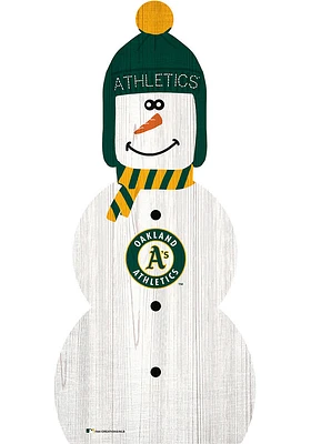 Oakland Athletics Snowman Leaner Sign