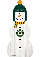 Oakland Athletics Snowman Leaner Sign