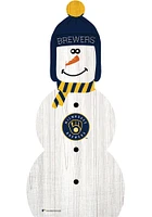 Milwaukee Brewers Snowman Leaner Sign