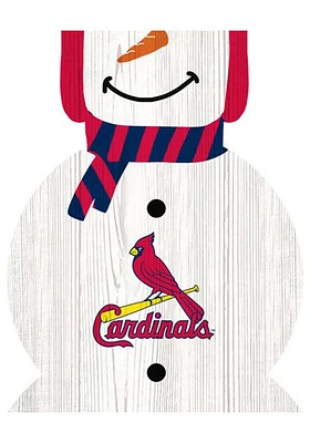 St Louis Cardinals Snowman Leaner Sign
