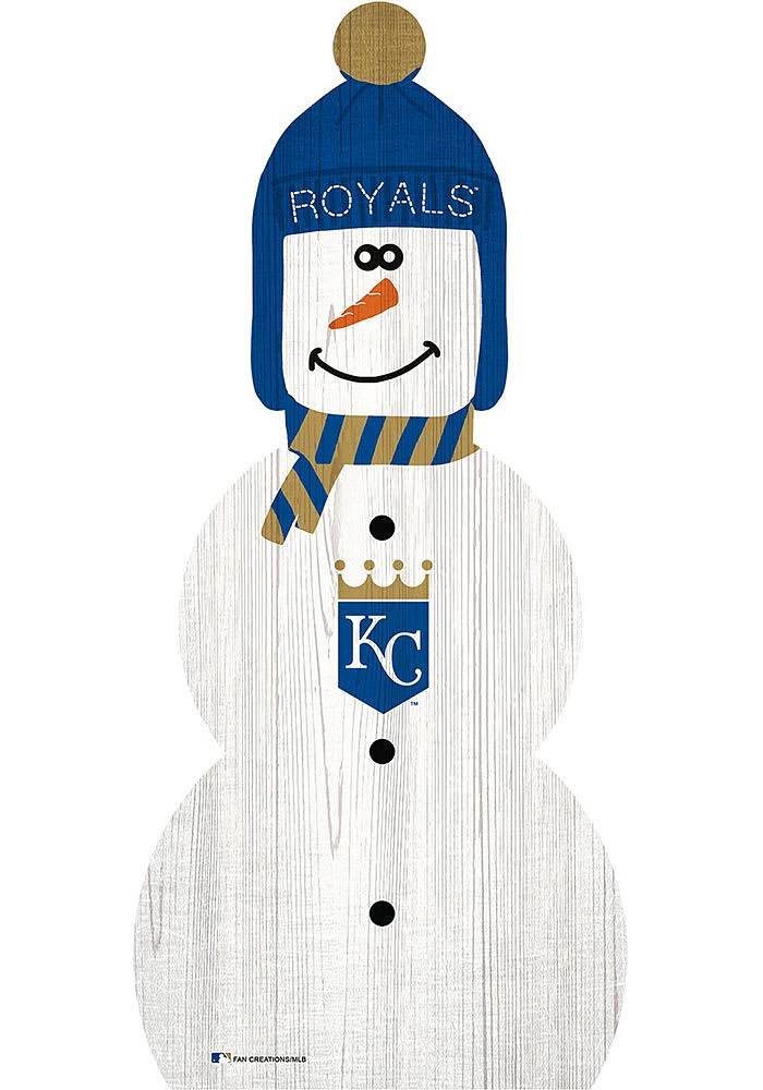 Kansas City Royals Snowman Leaner Sign - Blue