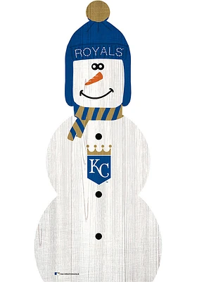 Kansas City Royals Snowman Leaner Sign - Blue