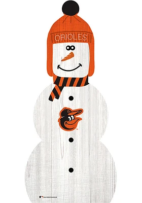 Baltimore Orioles Snowman Leaner Sign