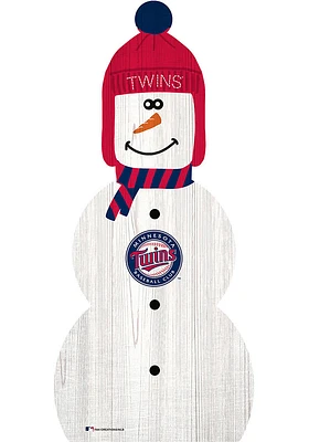 Minnesota Twins Snowman Leaner Sign