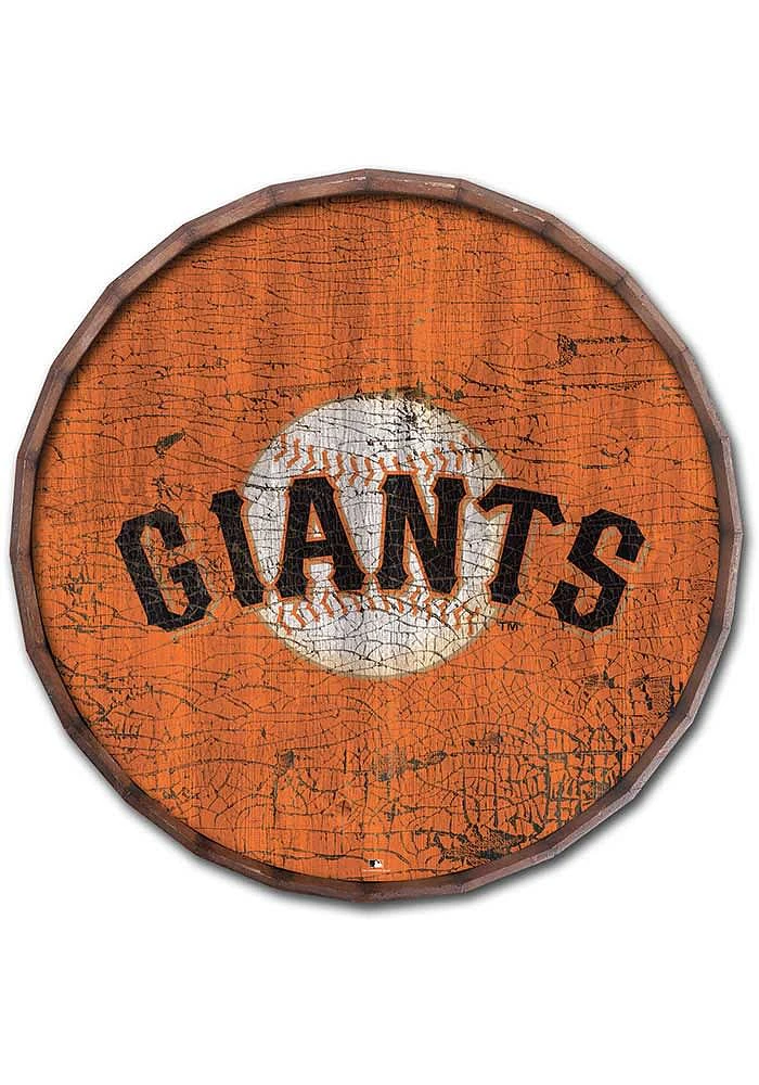 San Francisco Giants Cracked Color 16 Inch Barrel Top Sign
