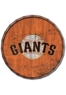 San Francisco Giants Cracked Color 16 Inch Barrel Top Sign