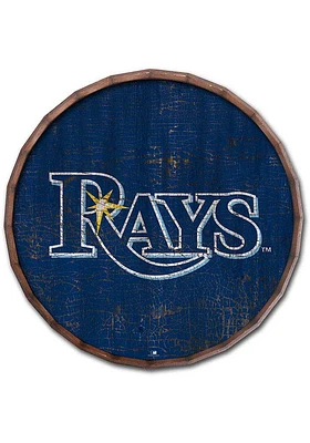 Tampa Bay Rays Cracked Color 16 Inch Barrel Top Sign