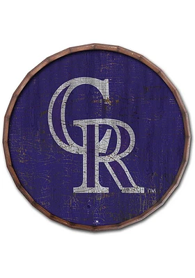 Colorado Rockies Cracked Color 16 Inch Barrel Top Sign