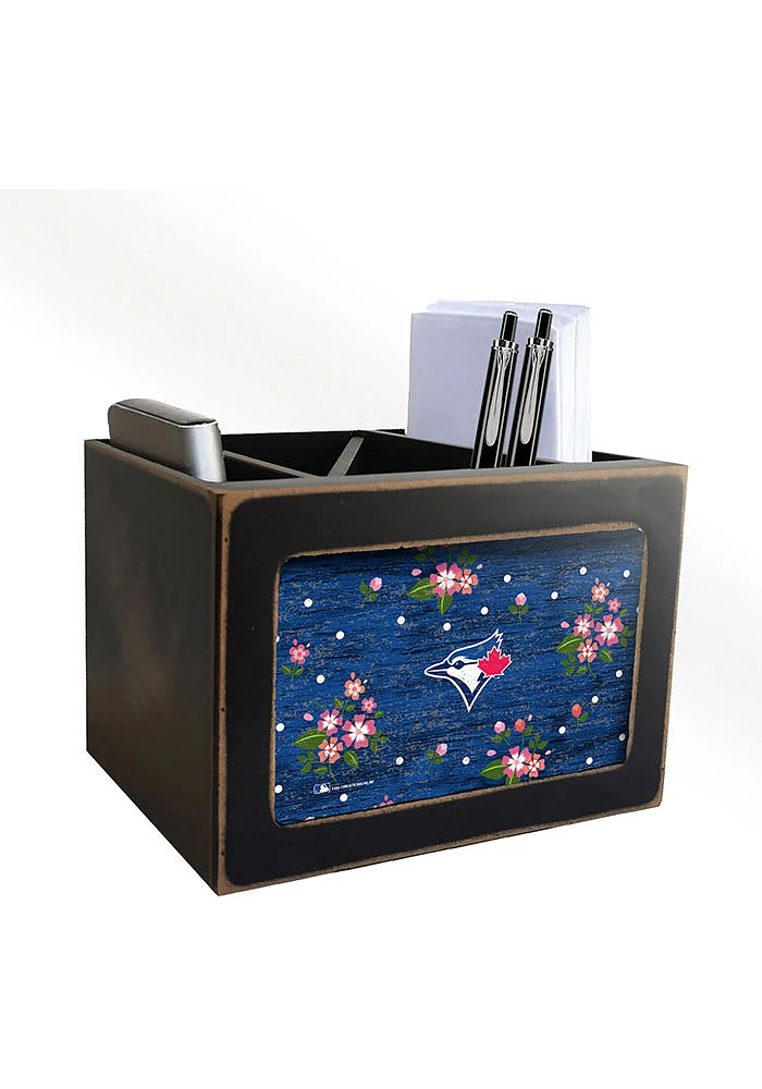 Toronto Blue Jays Floral Desktop Organizer Desk Accessory