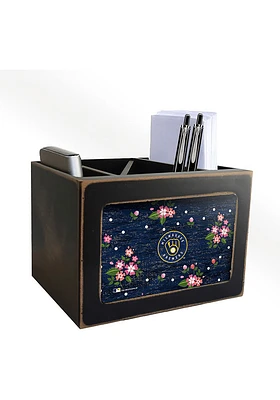 Milwaukee Brewers Floral Desktop Organizer Desk Accessory