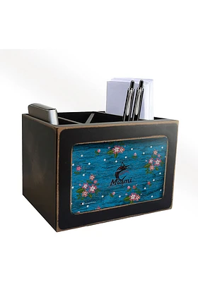 Miami Marlins Floral Desktop Organizer Desk Accessory