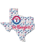 Texas Rangers 24 Inch Floral State Wall Art