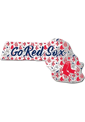 Boston Red Sox 24 Inch Floral State Wall Art