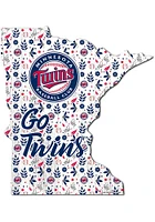 Minnesota Twins 24 Inch Floral State Wall Art