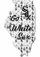 Chicago White Sox 24 Inch Floral State Wall Art