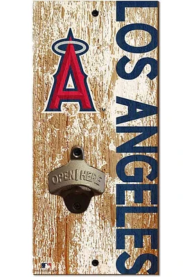 Los Angeles Angels Distressed Bottle Opener Sign