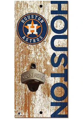 Houston Astros Distressed Bottle Opener Sign