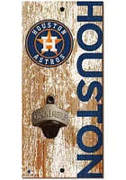 Houston Astros Distressed Bottle Opener Sign