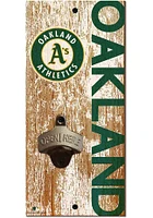 Oakland Athletics Distressed Bottle Opener Sign